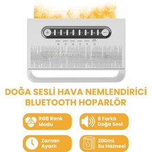 Azurtech 8 Farklı Doğa Sesli Hava Nemlendirici Bluetooth Hoparlör Difüzörlü Aromaterapi Rgb Gece Lambası