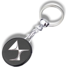 MOZOKO Yüksek Kaliteli Ds Logolu Damla Baskılı Şık Hediyelik Araç Anahtarlığı