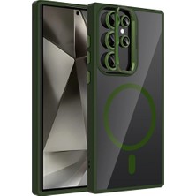 Freedom Storee Joko Samsung Galaxy S25 Ultra Remim Lensli Magsafe Standlı Kapak - Koyu Yeşil