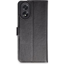 Freedom Storee Oppo A38 Kılıf Trend S Plus Kapaklı Kılıf - Siyah