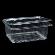 Merpak Ambalaj Plastik Sızdırmaz Kap Kase 2000 gr x 50'li Düz Kapaklı Saklama Kabı