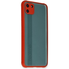 Freedom Storee Realme C11 Kılıf Miami Şeffaf Silikon - Kırmızı