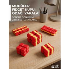 Minelly Mag-Blok Sarı Kırmızı Sonsuz Stres Küpü