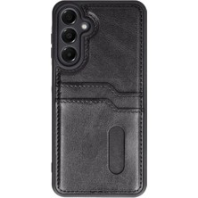 Freedom Storee Samsung Galaxy A55 5g Kılıf Sara Kartvizitli Deri Kılıf - Siyah