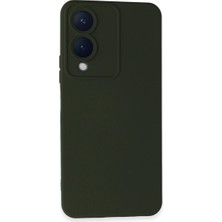 Freedom Storee Vivo Y17S Kılıf Nano Içi Kadife Silikon - Koyu Yeşil
