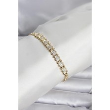 Clariss Xuping Model Zirkon Taşlı Gold Renk Kadın Bileklik