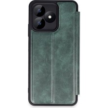 Freedom Storee Realme Note 50 4g Kılıf Flip Cover - Koyu Yeşil