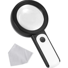 Freedom Storee 30X 12ışıklı Büyüteç Taşınabilir Çıft Katmanlı Optik Cam Okuma Büyüteç 229018