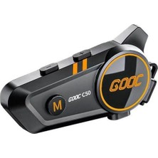 Freedom Storee C50 Motosiklet Intercom Kask Kulaklık 1000 Mah Rgb Işıklı Bluetooth Kulaklık IP67