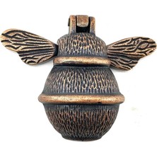 Freedom Storee Antika Tarz Dekoratif Pirinç Arı Kapı Tokmağı, Taktak - Küçük, 123X150MM, Antik
