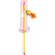 Mod Pet Kedi Oltası Oyuncağı , Tüylü , Çıngıraklı Örgülü Top