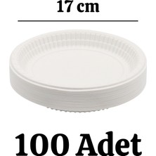 Merpak Ambalaj Plastik Tabak 17 cm Kullan At Beyaz Tabak