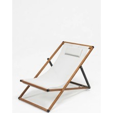 Missidea  Alüminyum Katlanır Bahçe Sandalyesi  Easy Teak White