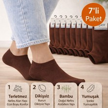 Baff Bambu Patik Çorap 7'li Paket Unisex