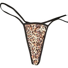 Anastasia Underwear Kadın String Tanga Külot - Leopar Desen (ANS102)