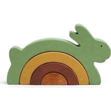 Doğal Organik Ahşap Montessori Oyuncak Tavşan ,  Bebek Çocuk Odası Dekor Hediye Fotoğraf Çekim