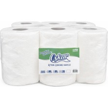 Oskar Içten Çekme Kağıt Havlu 6’lı Paket – %100 Selüloz, 2 Katlı, Endüstriyel Kullanıma Uygun