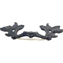 Freedom Storee Antika Tarz Dekoratif Pirinç Çiçek Kapı Kulbu - 40X125 Mm, Oksit