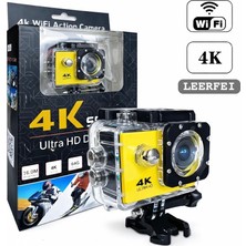 Azurtech Motor Bisiklet Araaba Aksiyon Kamera Wi-Fi 4K Ultra Hd 170 Derece 32 GB Hafıza Kartı Destekli