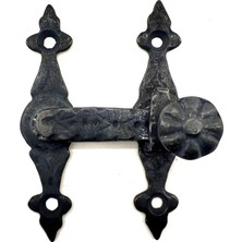 Antika Tarz Dekoratif Pirinç Kapı, Pencere Mandalı - 82X65 Mm, Oksit