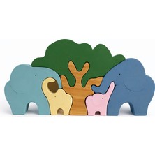 Doğal Organik Ahşap Montessori Oyuncak Geniş Fil Bebek Çocuk Odası Dekor Hediye Fotoğraf Çekim