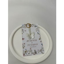 HS Gift And More Kişiye Özel Kartlı Kelebek Anahtarlık Söz Nişan Nikah Hediyelik Özel Gün Hediyelik Jelatinli 20 Adet