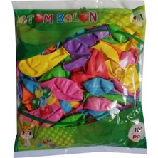 Merpak Ambalaj 9A Balon 100'LÜ Atom Balon Karışık Renkli 100 Adet