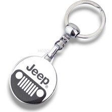MOZOKO Yüksek Kaliteli Jeep Logolu Damla Baskılı Şık Hediyelik Araç Anahtarlığı