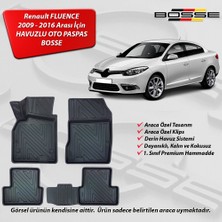 Renault Fluence Paspas Araca Özel 2009 2016 BOSSE 3D Havuzlu Oto Paspas