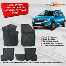 Dacia Sandero Paspas Araca Özel 2008 2020 BOSSE 3D Havuzlu Oto Paspas