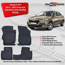 Peugeot 301 Paspas Araca Özel 2012 2023 Arası BOSSE 3D Havuzlu Oto Paspas Paspas