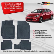 Hyundai Accent Blue Paspas Araca Özel 2011 2018 BOSSE 3D Havuzlu Oto Paspas Paspas