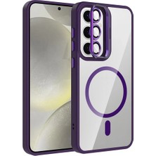 Freedom Storee Joko Samsung Galaxy S24 Fe Remim Lensli Magsafe Standlı Kapak - Derin Mor