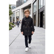 Hc Kids Wear Erkek Çocuk Içi Pamuk Astarlı Trençkot Yağmurluk