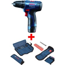 Bosch Şarjlı Vidalama Matkap Seti 23 Parça + 2 Ah 12V Akü