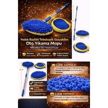 Elvera Oto Yıkama Mopu Teloskopik Uzayabilen (Yedek Başlıklı)