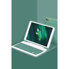Freedom Storee Apple Ipad Pro 11 (2024) Kılıf KC01 Smart Klavyeli Tablet Kılıfı - Koyu Yeşil
