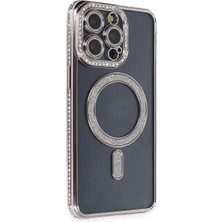 Freedom Storee Apple Iphone 14 Pro Kılıf Joke Simli Magneticsafe Kılıf - Gri