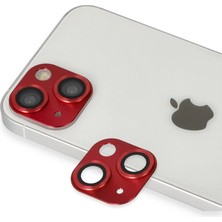 Freedom Storee Apple Iphone 13 Pers Alüminyum Kamera Lens - Kırmızı