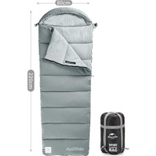 Naturehike M180 Pamuklu Uyku Tulumu -8°C Gri Dikdörtgen Yapı ile Konforlu Kamp Deneyimi