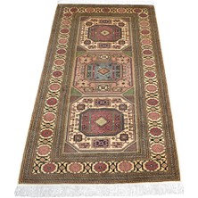 Zehra Abla Halı El Dokuması Zarif Sandıklı Kareli Bünyan Kayseri Yün Halı 7298