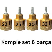 PremiumPort Fayans, Mermer, Granit ve Seramik Delme Seti, Çeşitli Boyutlarda, Elmaslı