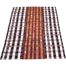 Zehra Abla Halı Vintage El Dokuma Otantik Reyhanlı Adana Pamuklu Yün Kilim 7265