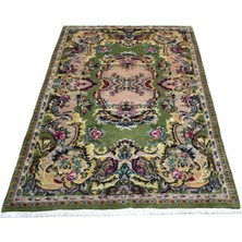 Zehra Abla Halı Yeni El Dokuma Benzersiz Ender Burdur Güllü Çiçekli Yün Halı 7289