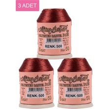 Just Cheap Store 3 Adet Altınbaşak Oya ve Dantel Ipi 20 gr - Royaleks - No: 500