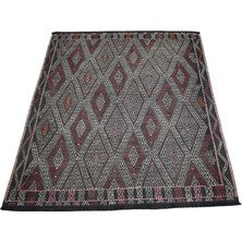 Zehra Abla Halı Vintage El Dokuma Görkemli Karakeçili Balıkesir Yörük Yün Cecim Kilim 7258