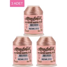 Just Cheap Store 3 Adet Altınbaşak Oya ve Dantel Ipi 20 gr - Royaleks - No: 512