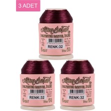 Just Cheap Store 3 Adet Altınbaşak Oya ve Dantel Ipi 20 gr - Royaleks - No: 032