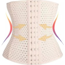 Erkek Sporcu Abdominal 3 Sıra Kancalı Bel Şekillendirici Göbek Sıkılaştırıcı Sporcu Korsesi