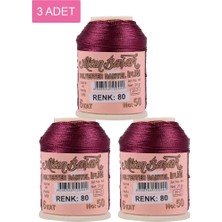 Just Cheap Store 3 Adet Altınbaşak Oya ve Dantel Ipi 20 gr - Royaleks - No: 080